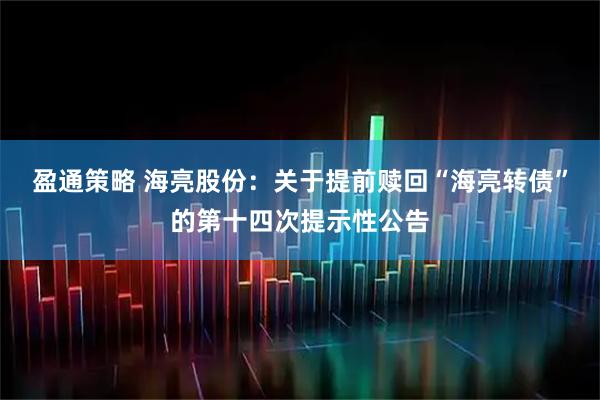 盈通策略 海亮股份：关于提前赎回“海亮转债”的第十四次提示性公告